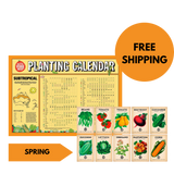 Climate Specific Planting Calendar + Seasonal Heirloom Seed Bundle
