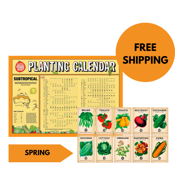 Climate Specific Planting Calendar + Seasonal Heirloom Seed Bundle