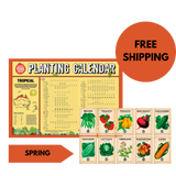 Climate Specific Planting Calendar + Seasonal Heirloom Seed Bundle