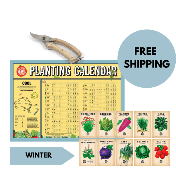 Climate Specific Planting Calendar + Secateurs + Seasonal Heirloom Seed Bundle