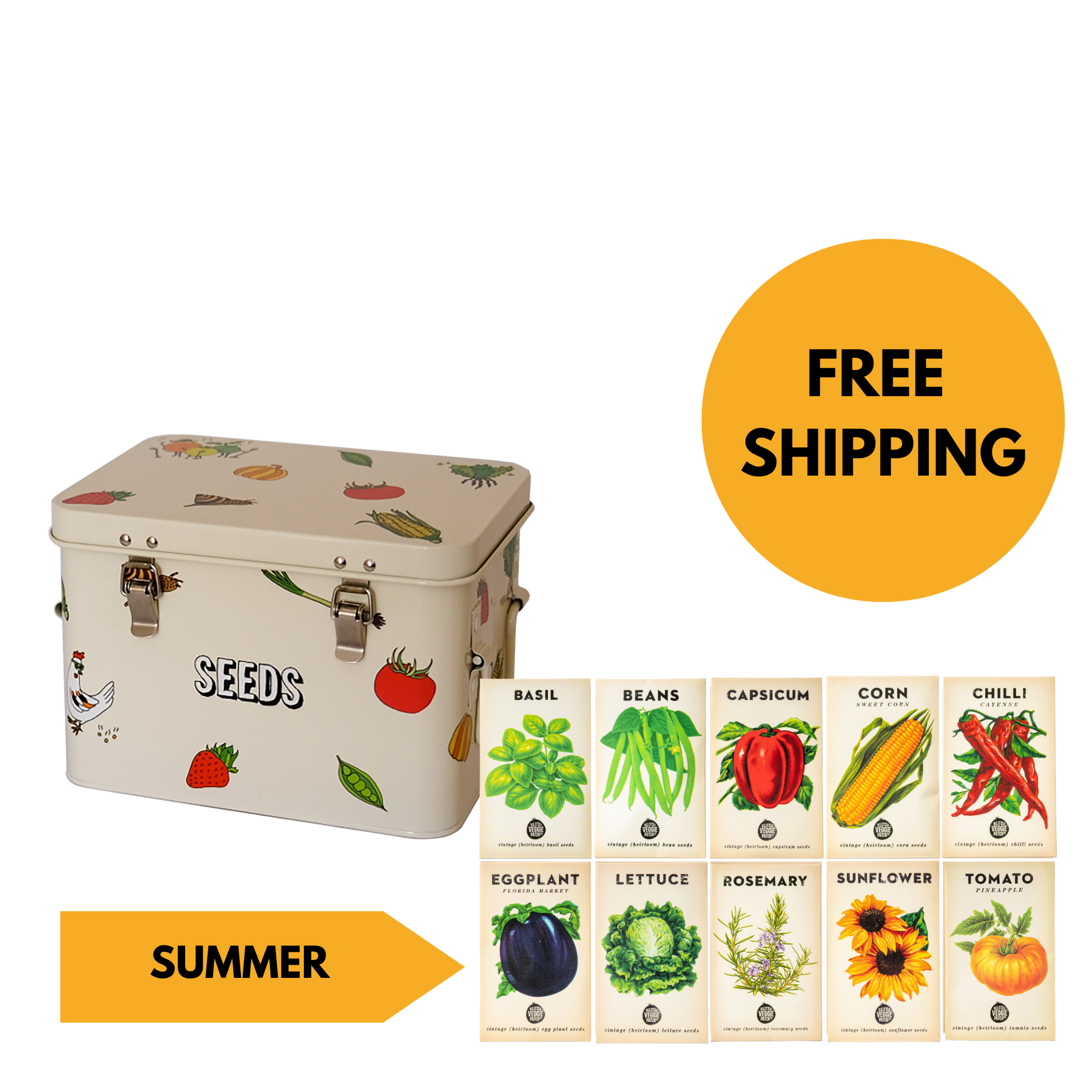 Little Veggie Patch Co Seed Tin + Choice of Seasonal Seed Bundle – The ...