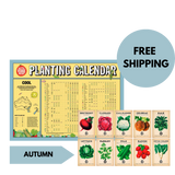 Climate Specific Planting Calendar + Seasonal Heirloom Seed Bundle