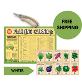 Climate Specific Planting Calendar + Secateurs + Seasonal Heirloom Seed Bundle