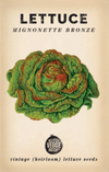 Lettuce 'Mignonette Bronze' Heirloom Seeds