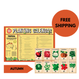 Climate Specific Planting Calendar + Seasonal Heirloom Seed Bundle