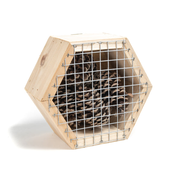 Hexagon Insect Hotels Set - Pinecone, Wood and Bamboo