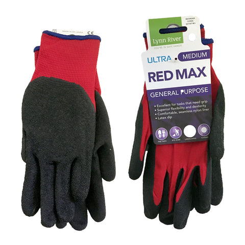 Gardening Glove Red Max Latex